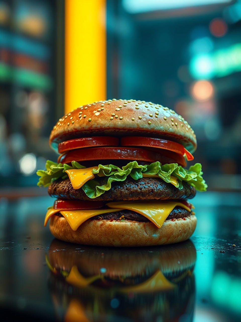 McDonald's futuristic food photo.