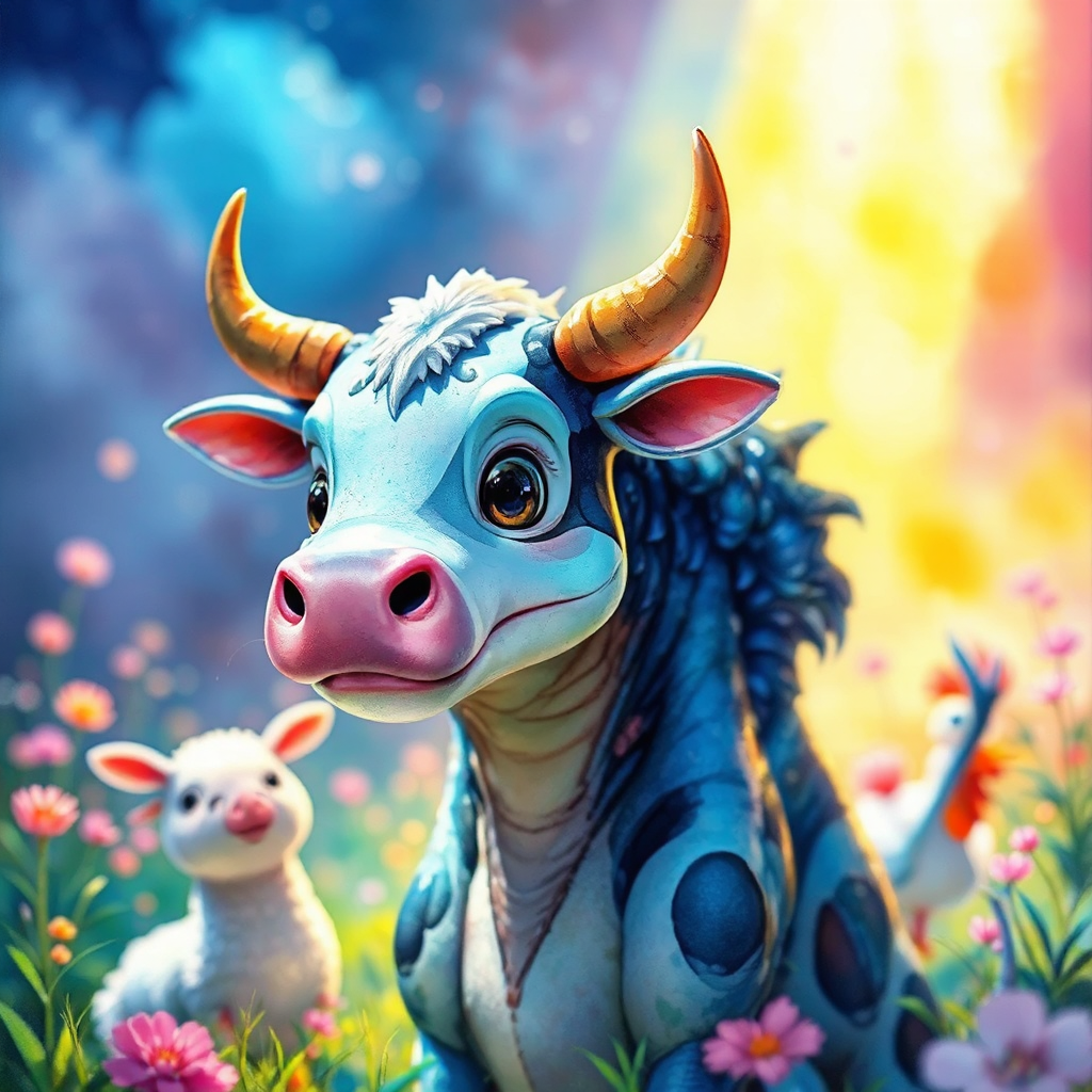 Vibrant, emotive xenomorphic animal