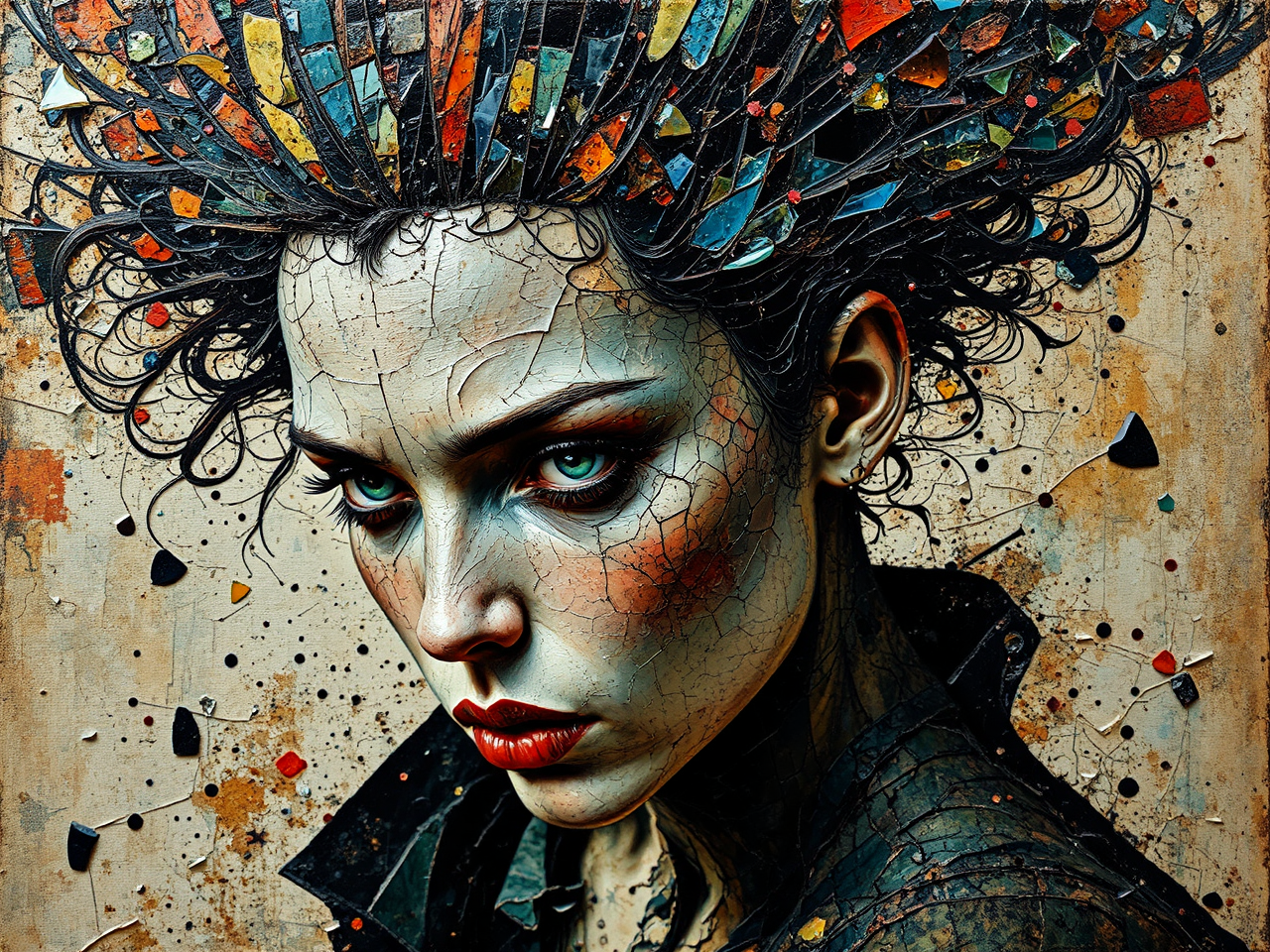 Detailed photorealistic portrait on