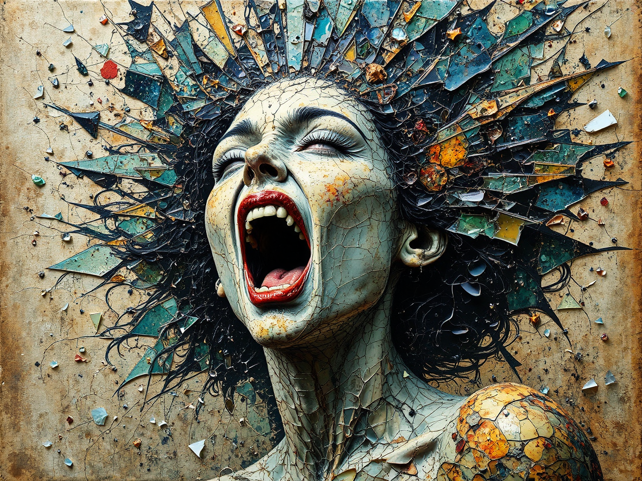 Celestial being with shattered