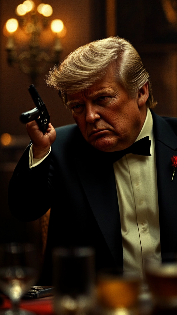 Liam Neeson dressed as