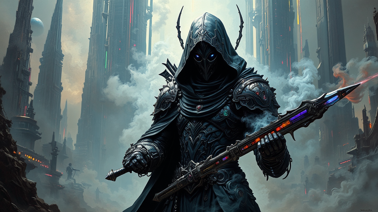 Warrior with cybernetic dark