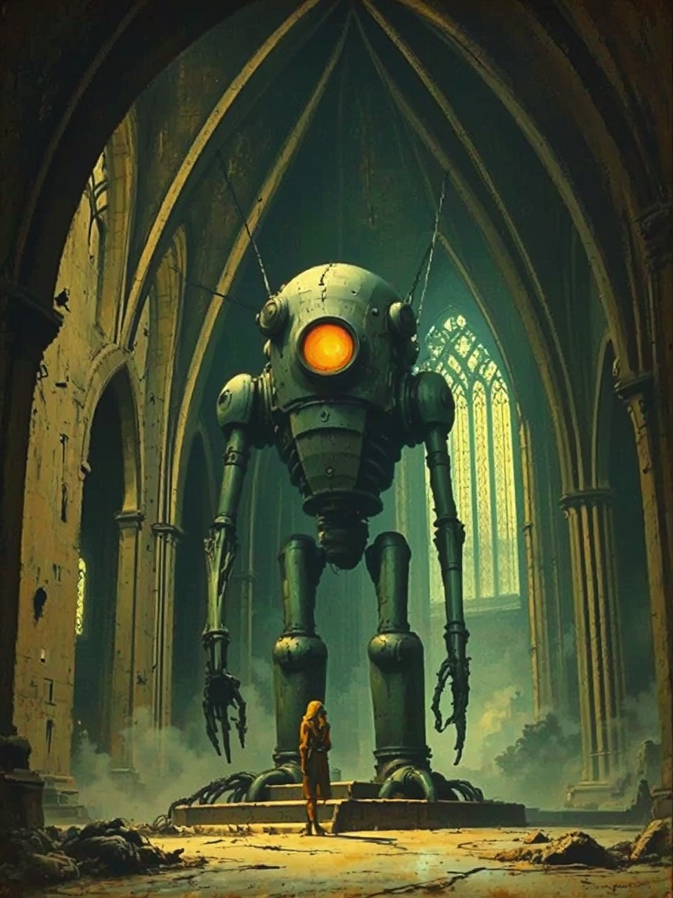 A medieval-style robot in