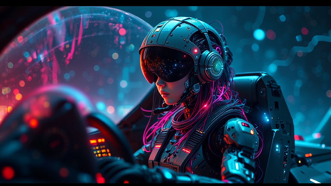 A female robot pilots