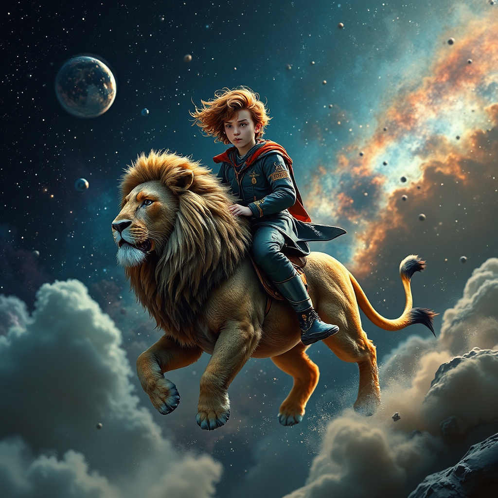 Harry Styles rides a