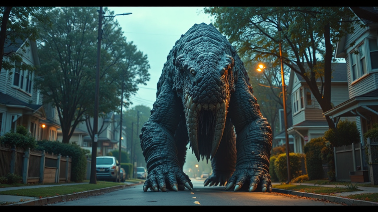 Huge monster in residential