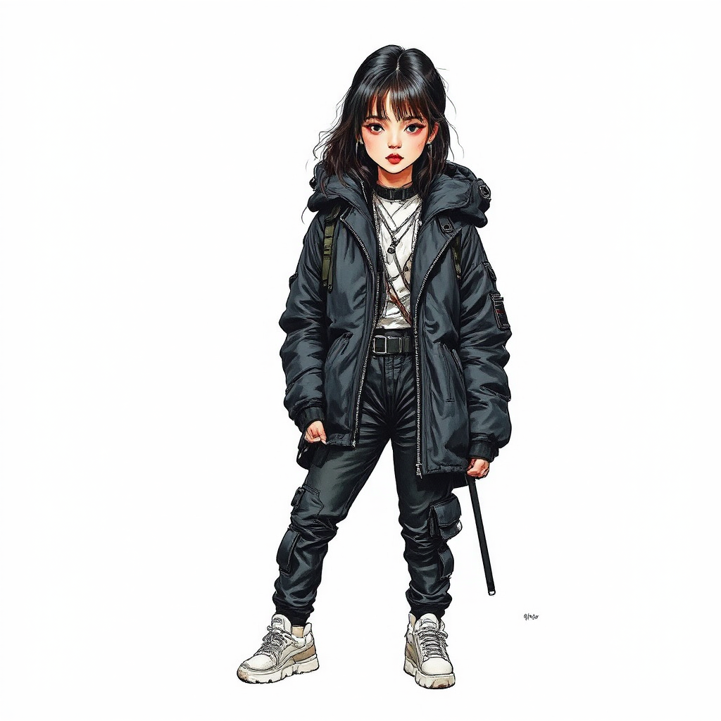 K-pop idol in futuristic