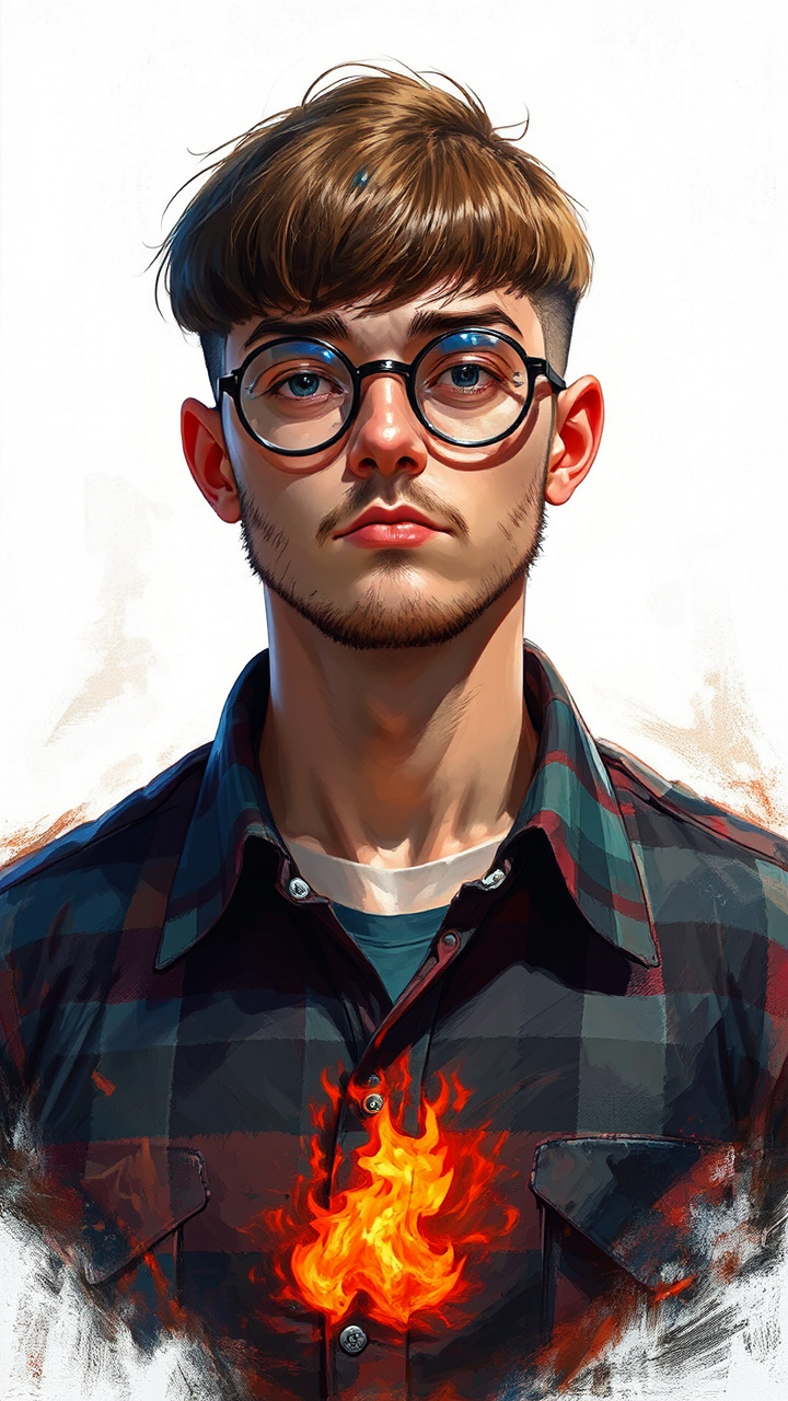 Man in fantasy setting,