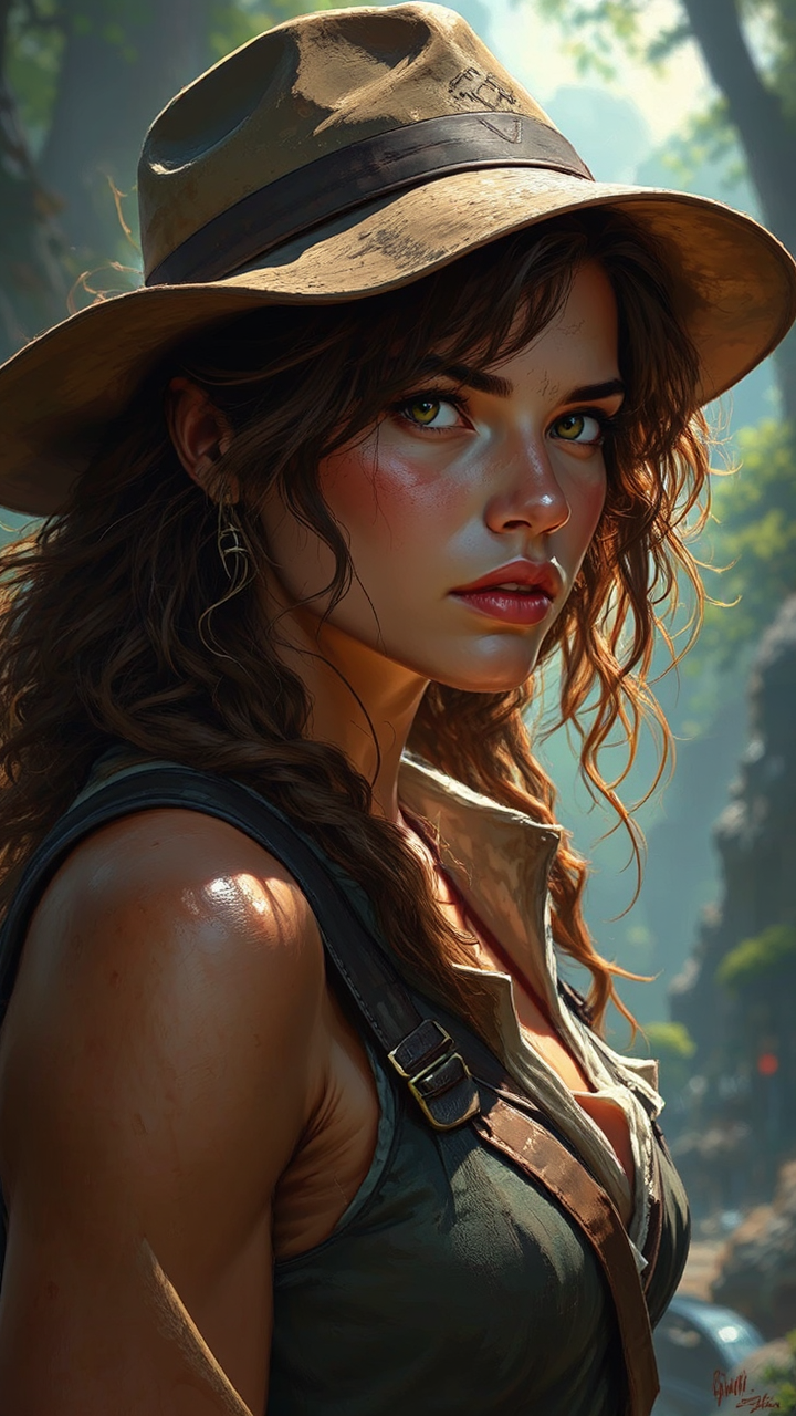 Female adventurer in fantasy