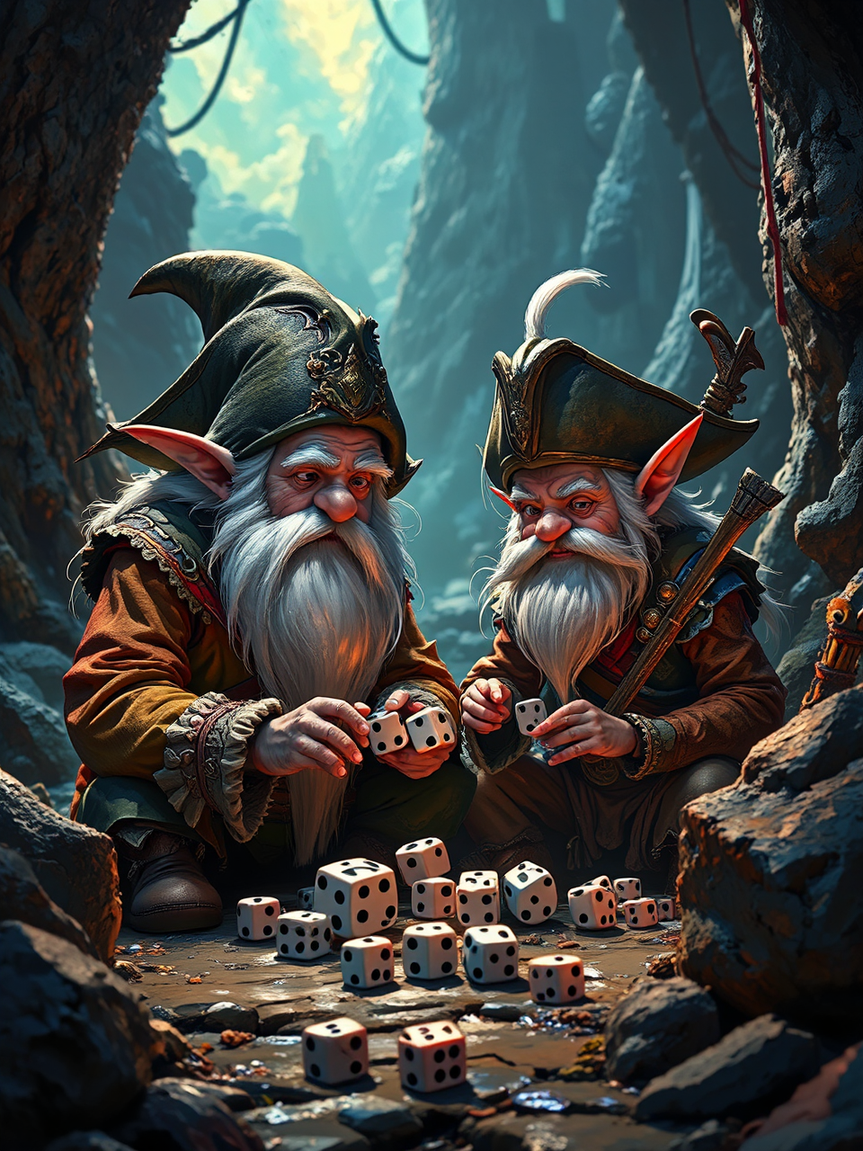 A dwarf and halfling