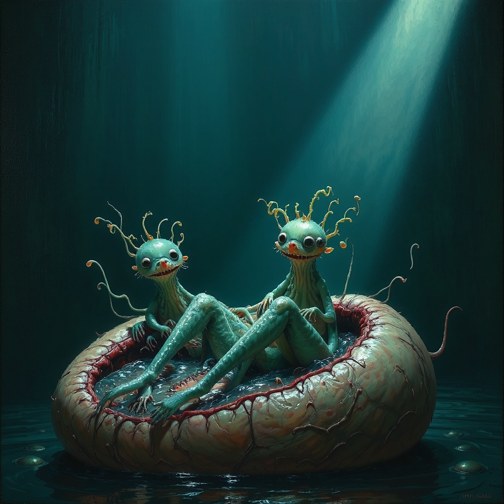 Plankton creatures inside a