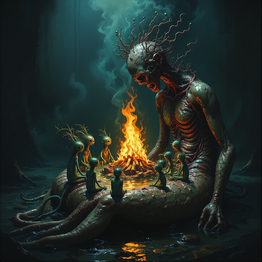 Plankton creatures in a