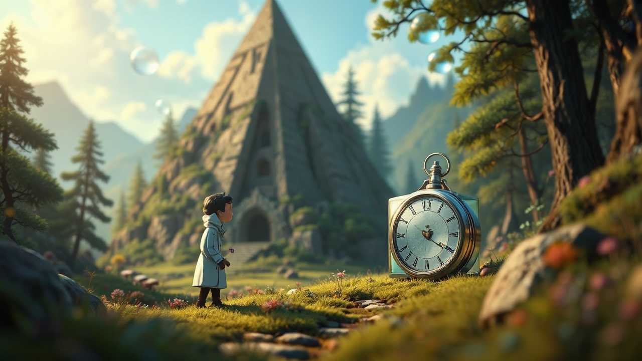 Scientist with cubic pocket