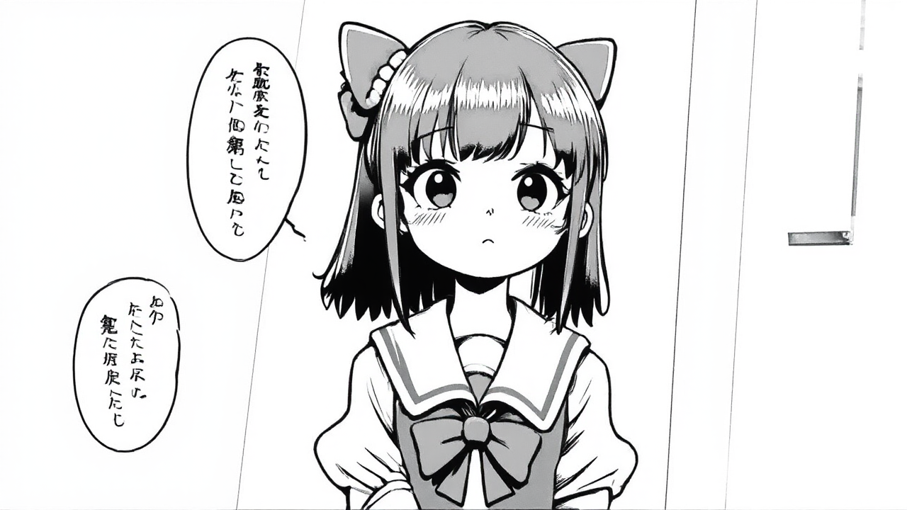 Manga style school girl