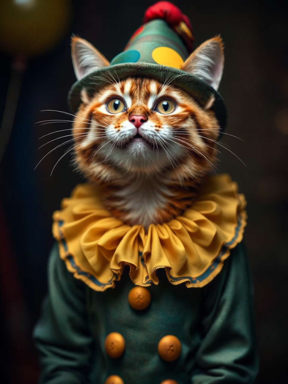 Cat in a clown