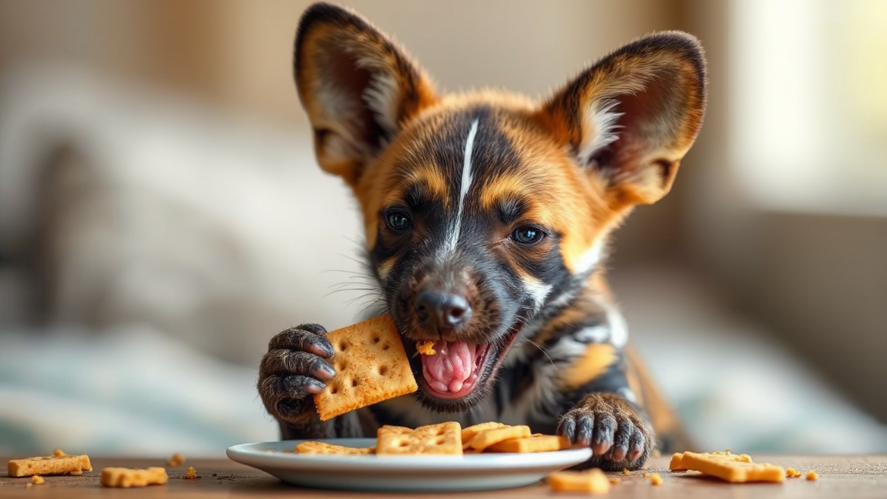 African wild dog pup