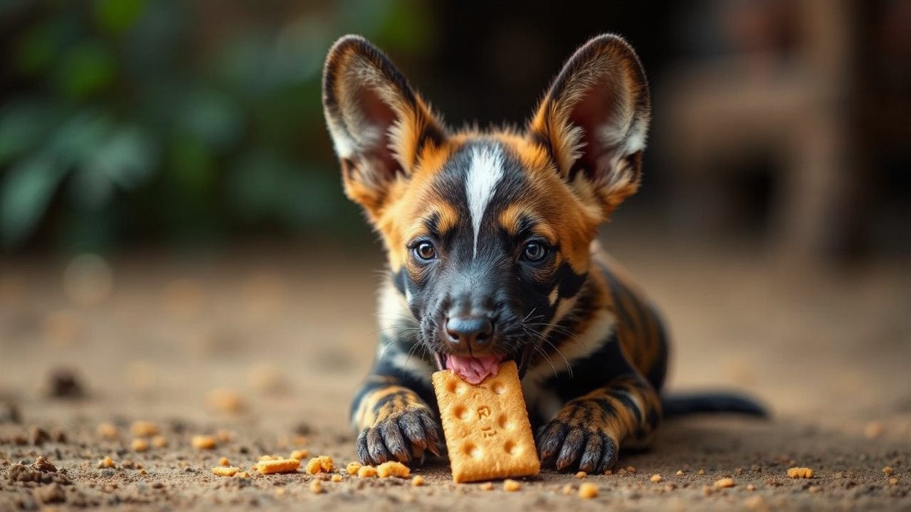 African wild dog pup