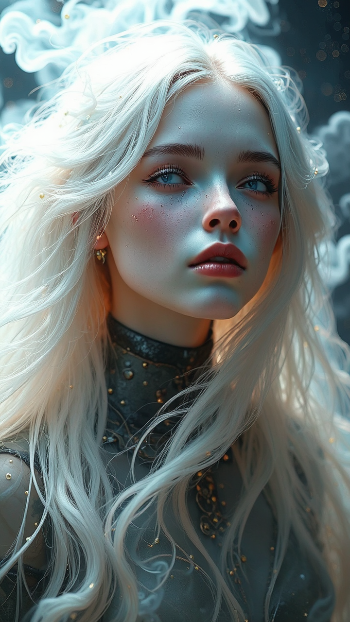 Young girl with long