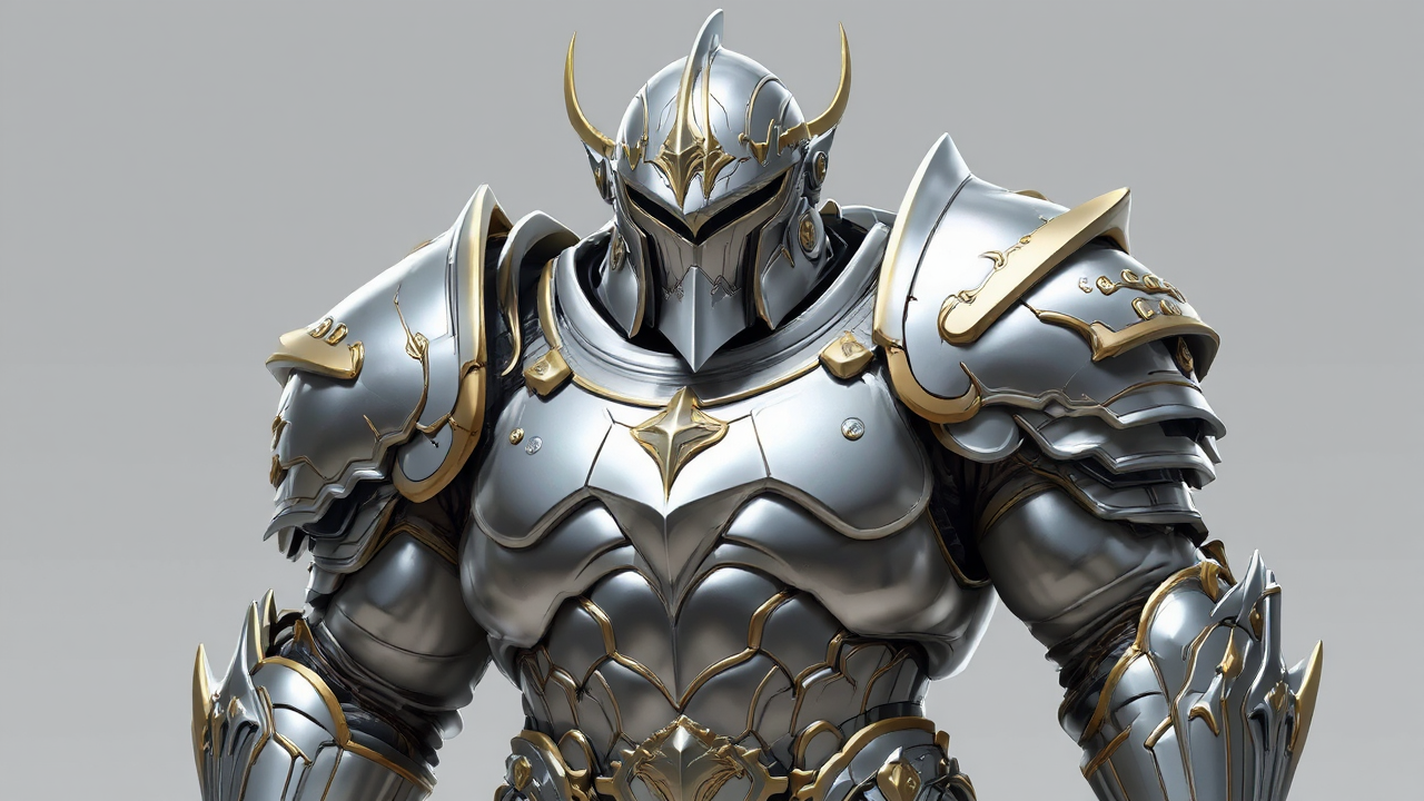 Silver and gold armored