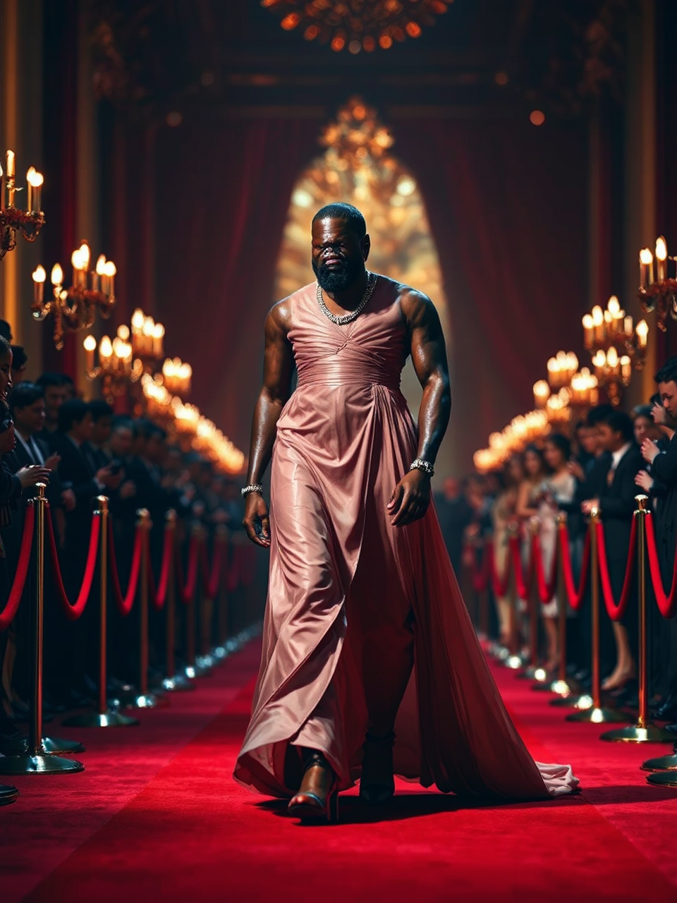 Kanye West walks red