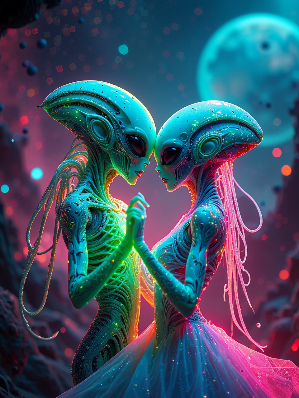 Two aliens in a