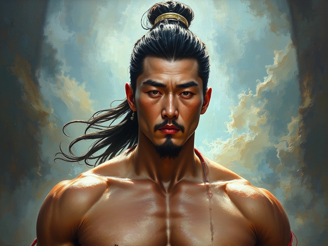 Male figure with intricate