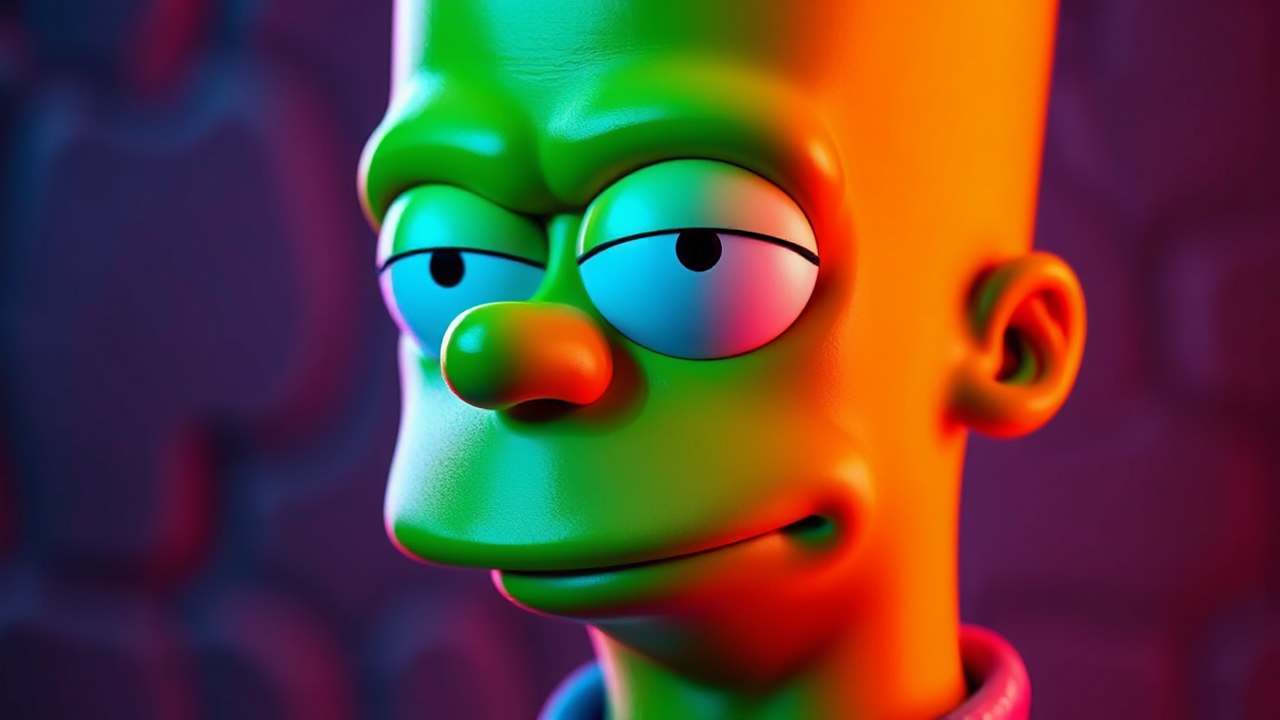 A 3D rendered portrait