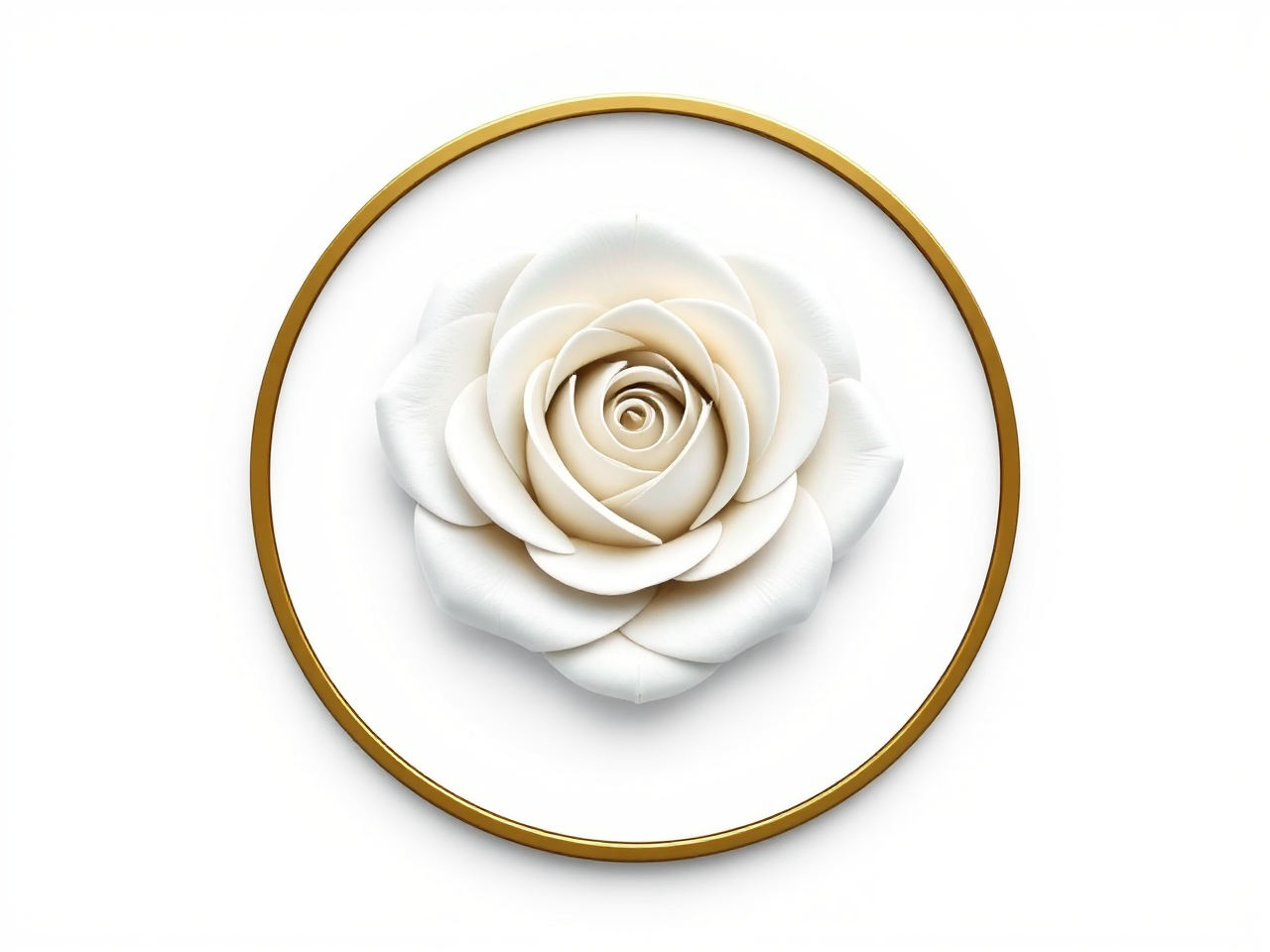 Circular logo with white