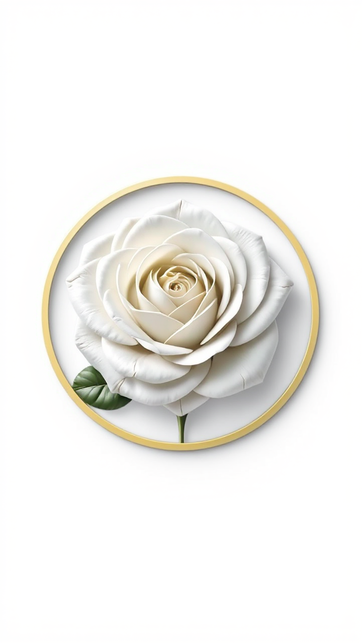 White rose logo on