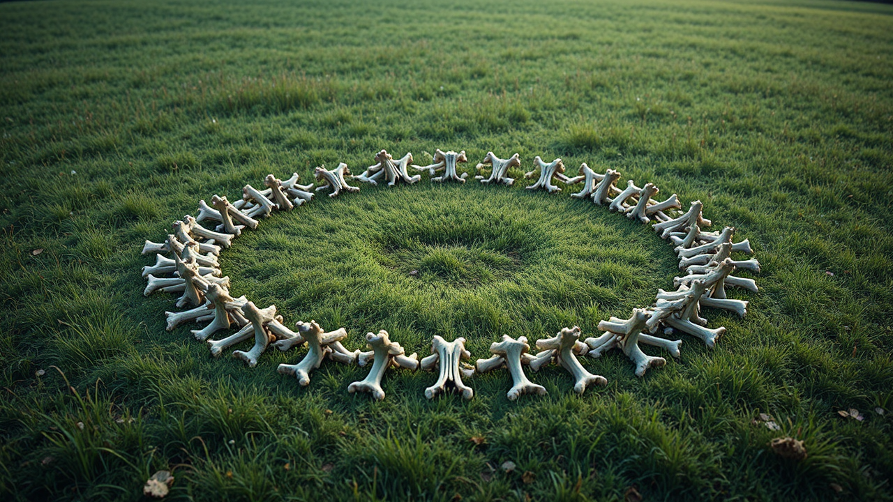 Ritual circle made of