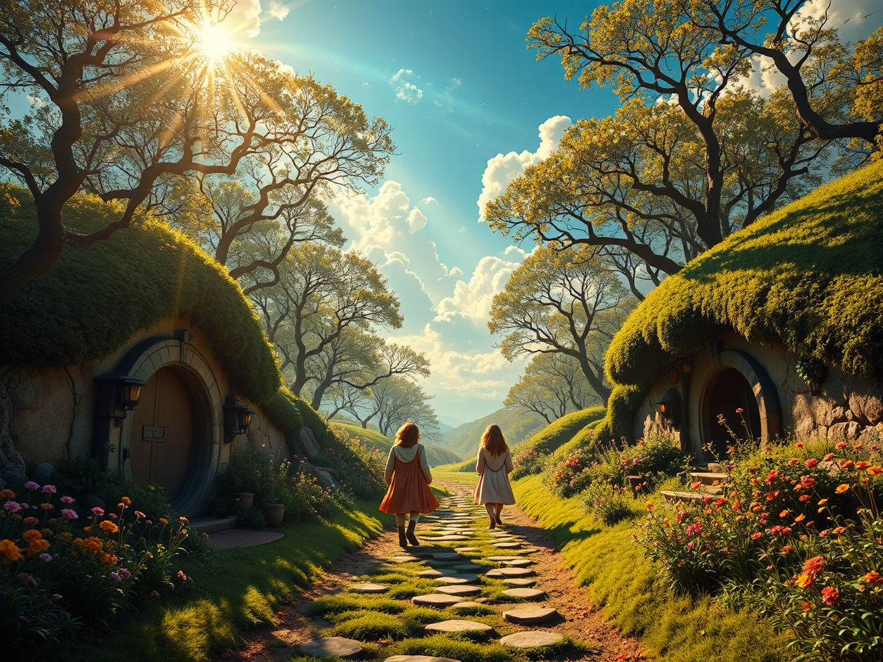 Children walking in a