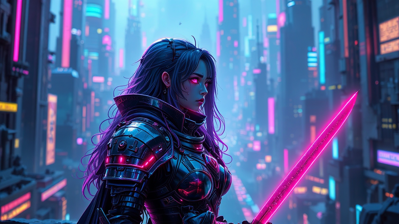 Grimes in medieval cyberpunk