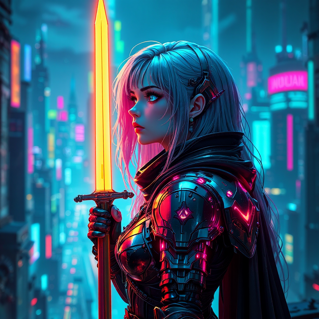 Grimes in medieval cyberpunk