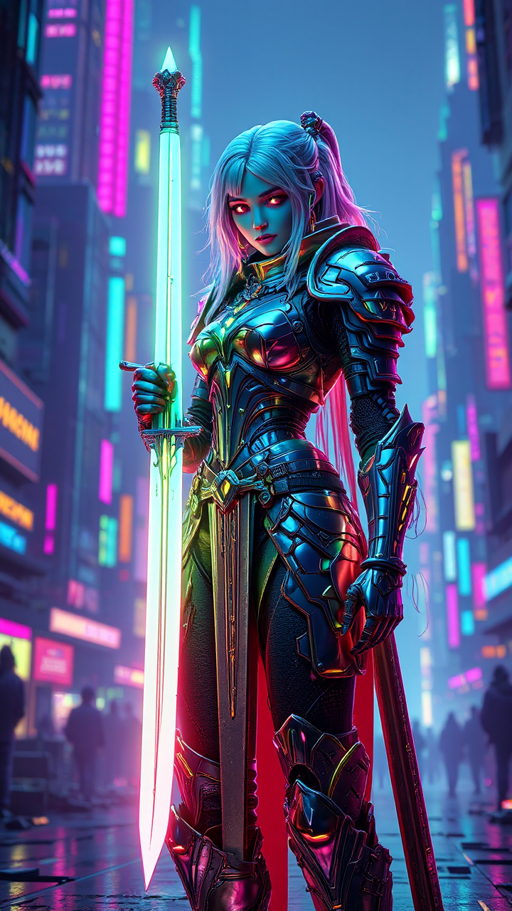 Grimes in medieval cyberpunk