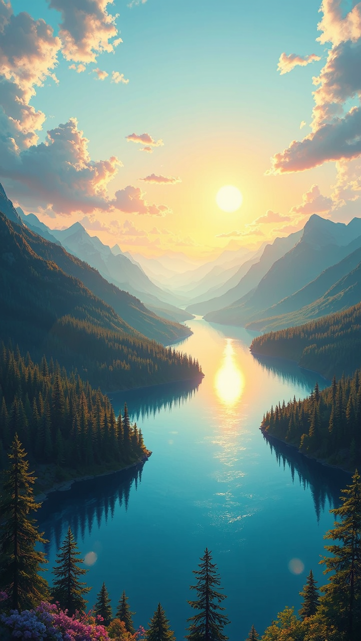 Digital painting of a