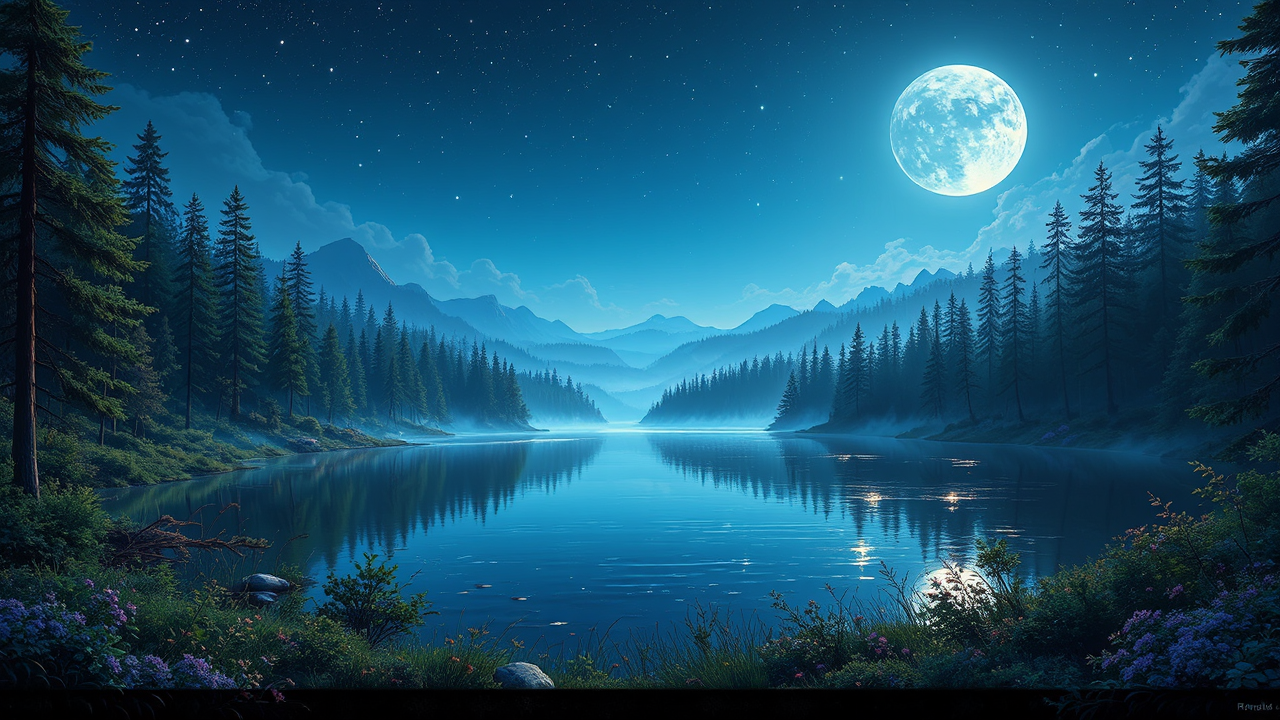 Digital painting of a