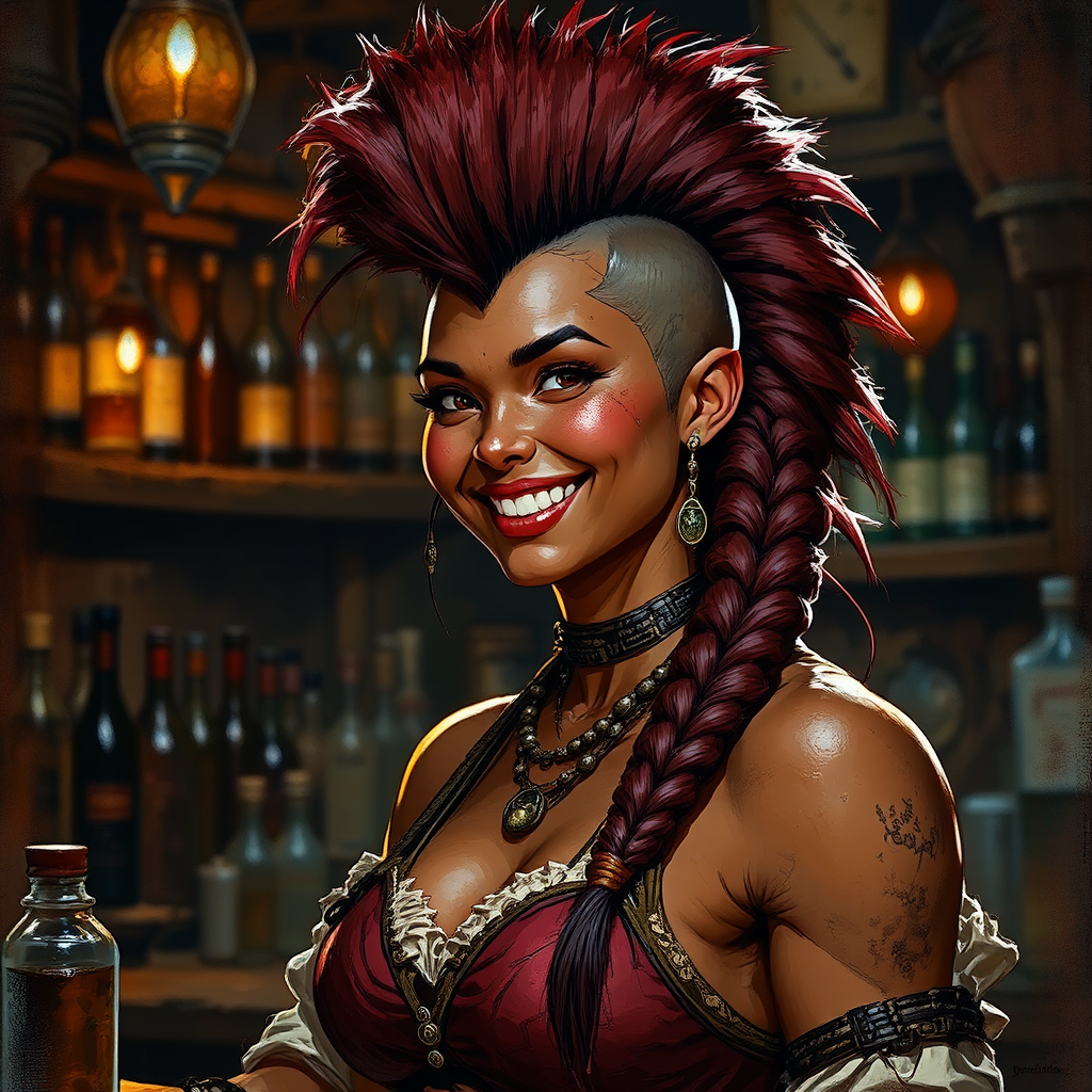 Medieval woman with large