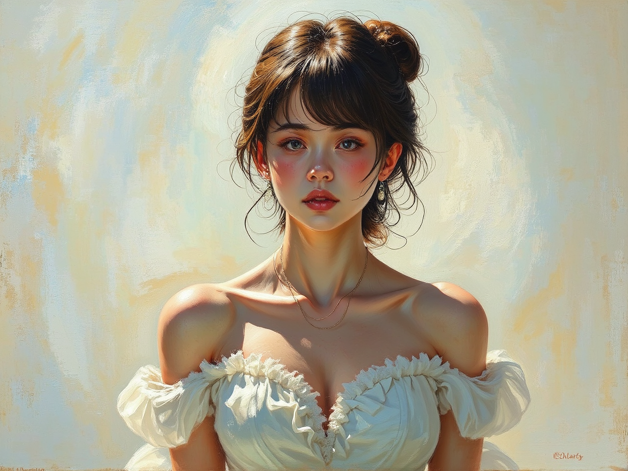 A realistic artwork in