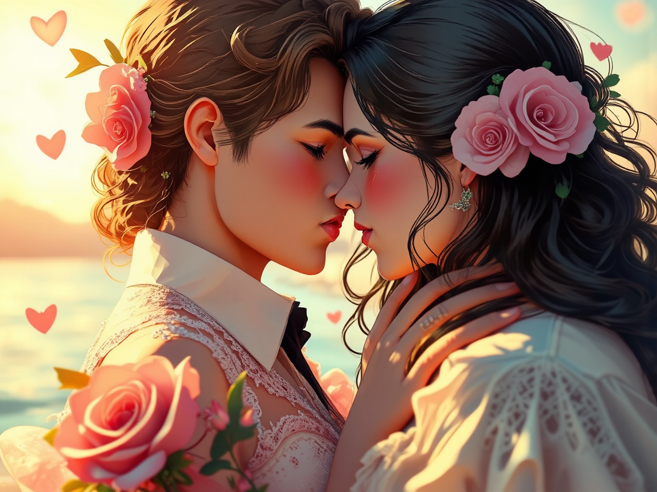 Dramatic landscape with misty