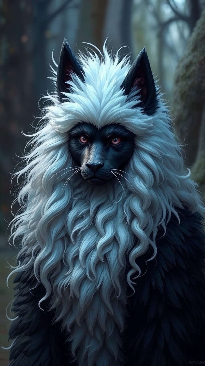 A goth person stands