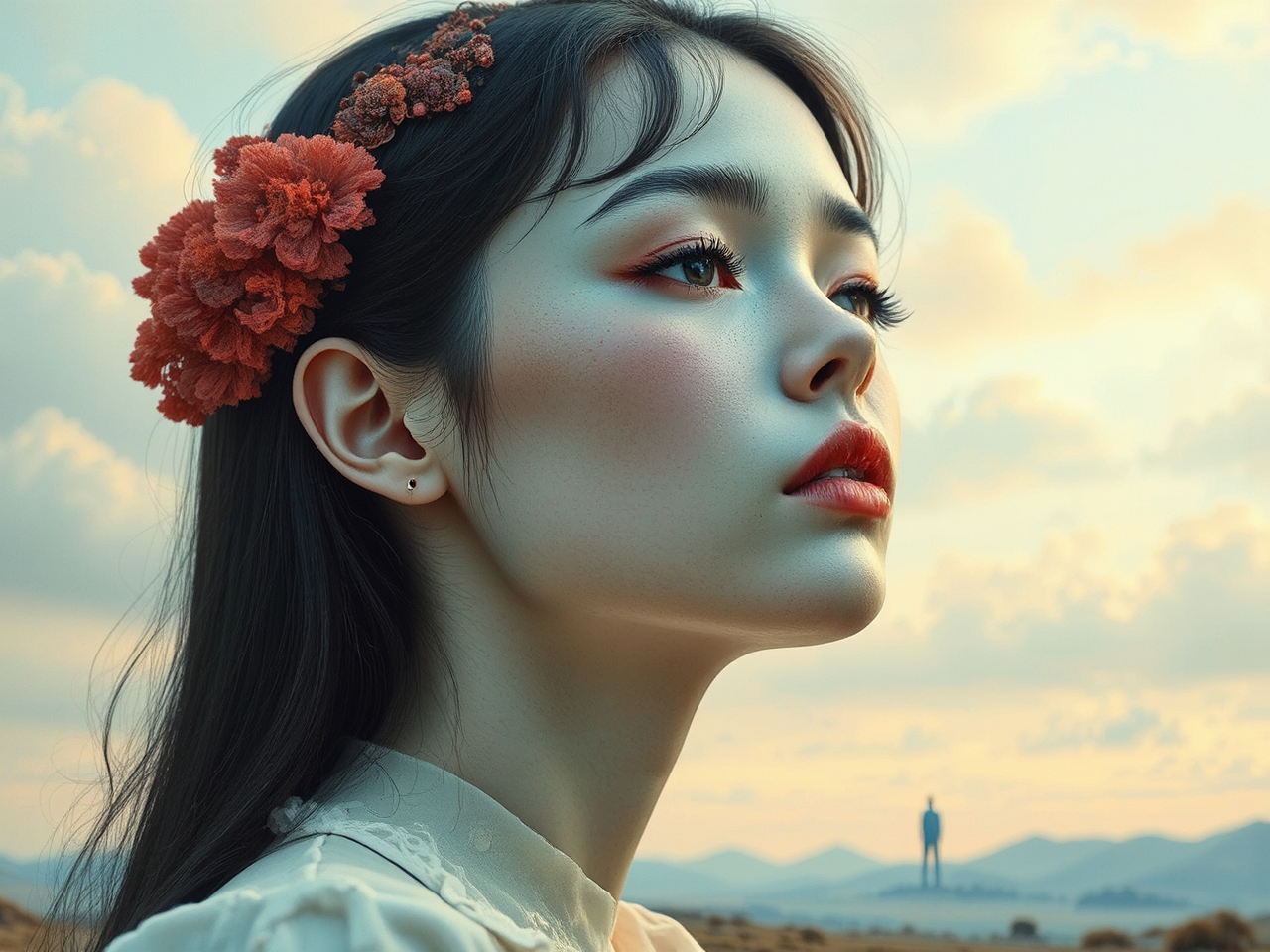 Dreamlike scene with melting