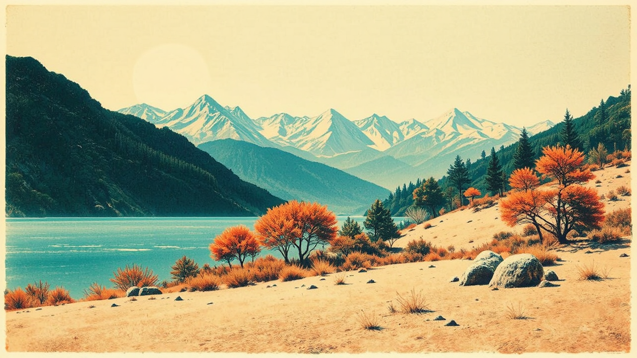 Color photograph in black