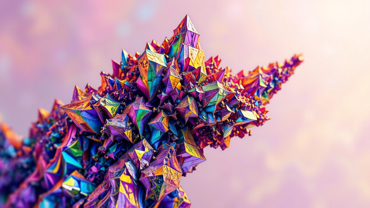 Bismuth crystal formations in