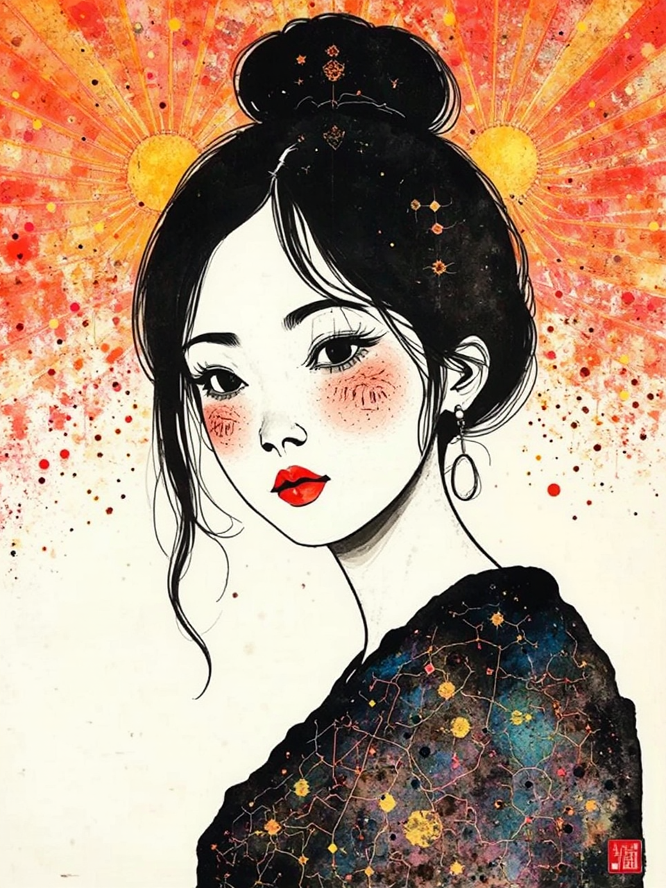 Geometric shapes in vibrant