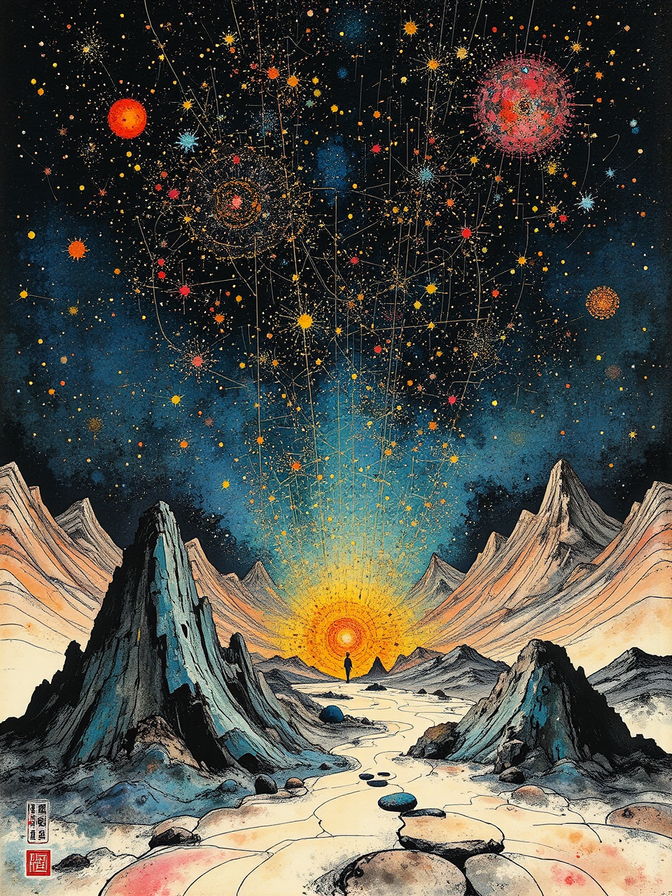 Bismuth stellations in vibrant