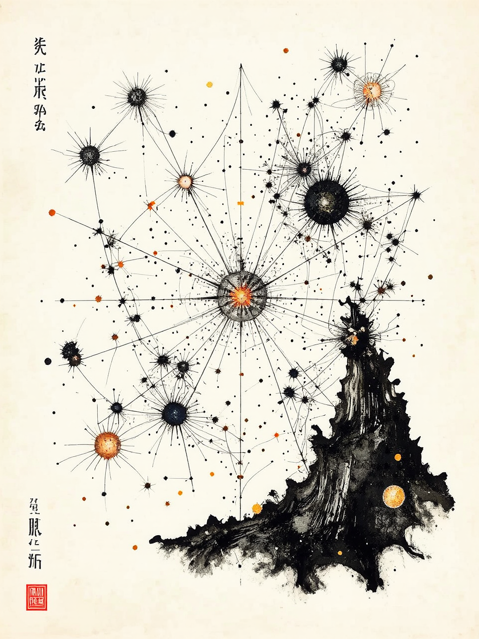 Bismuth crystal formations in