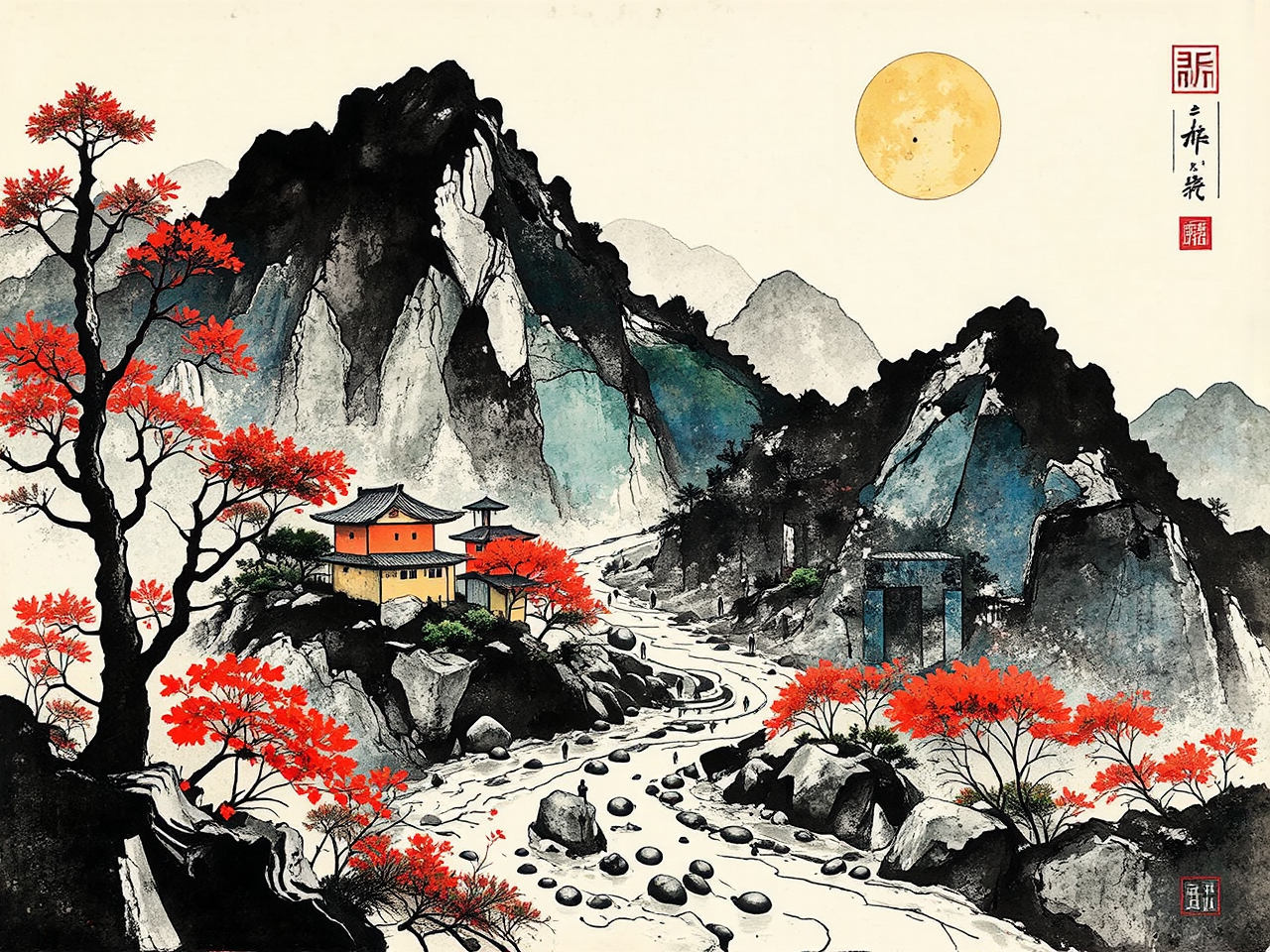 Ink and wash painting