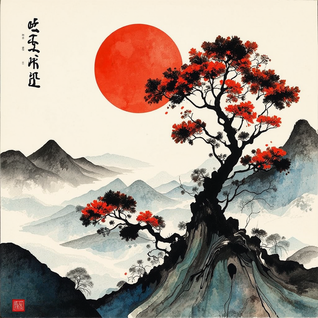 Ink and wash painting