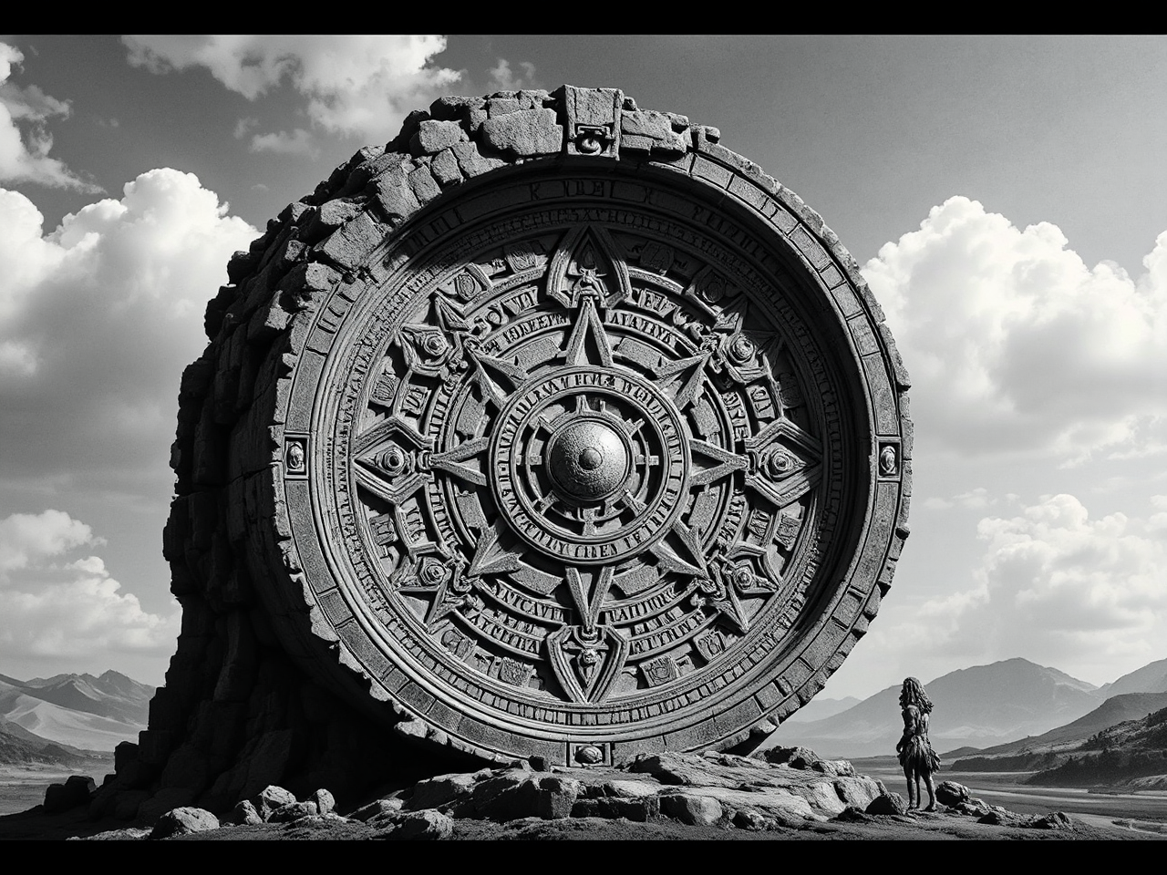 Ancient sea creature sculpture.