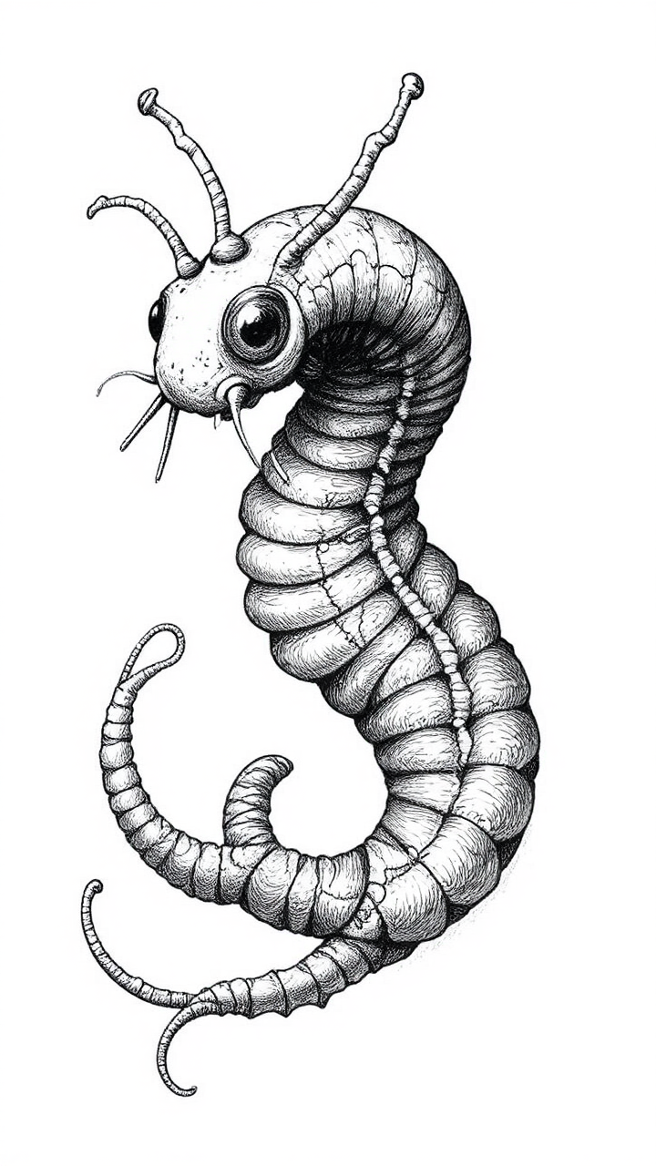 Annelid creature in a